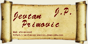 Jevtan Primović vizit kartica